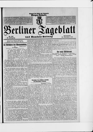 Berliner Tageblatt und Handels-Zeitung vom 22.11.1913