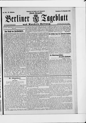 Berliner Tageblatt und Handels-Zeitung vom 22.11.1913