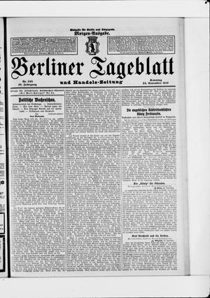 Berliner Tageblatt und Handels-Zeitung vom 23.11.1913
