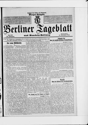 Berliner Tageblatt und Handels-Zeitung vom 27.11.1913
