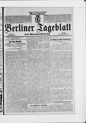 Berliner Tageblatt und Handels-Zeitung vom 28.11.1913