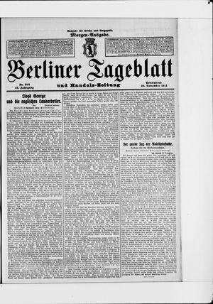 Berliner Tageblatt und Handels-Zeitung vom 29.11.1913