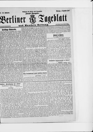 Berliner Tageblatt und Handels-Zeitung vom 30.11.1913