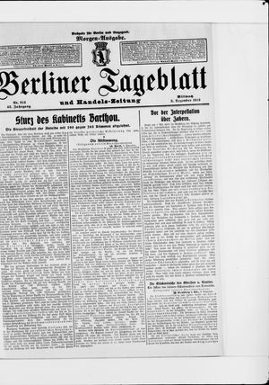 Berliner Tageblatt und Handels-Zeitung vom 02.12.1913