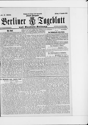 Berliner Tageblatt und Handels-Zeitung vom 05.12.1913