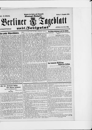 Berliner Tageblatt und Handels-Zeitung vom 08.12.1913