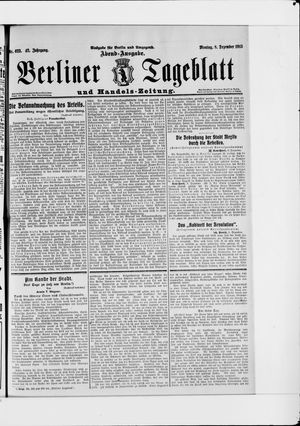 Berliner Tageblatt und Handels-Zeitung vom 08.12.1913