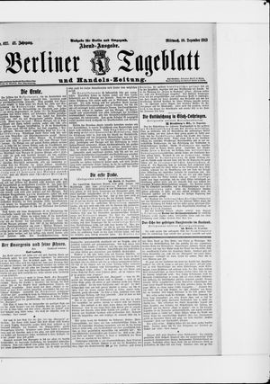 Berliner Tageblatt und Handels-Zeitung vom 10.12.1913