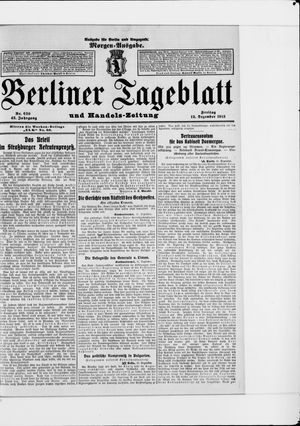 Berliner Tageblatt und Handels-Zeitung on Dec 12, 1913