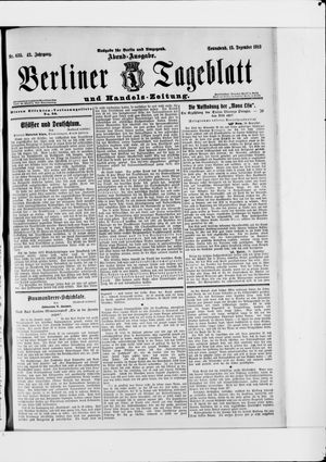 Berliner Tageblatt und Handels-Zeitung vom 13.12.1913