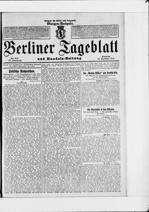 Berliner Tageblatt und Handels-Zeitung vom 14.12.1913
