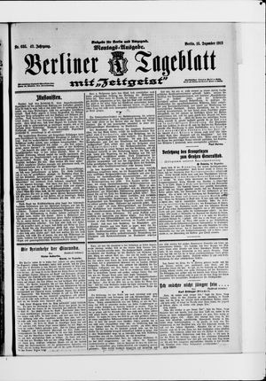Berliner Tageblatt und Handels-Zeitung vom 15.12.1913