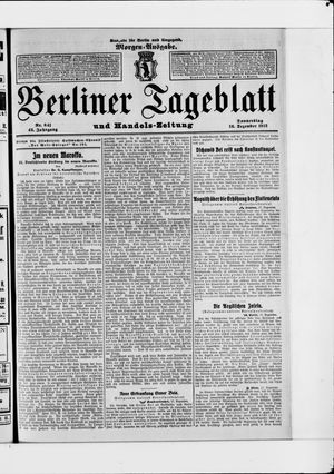 Berliner Tageblatt und Handels-Zeitung vom 18.12.1913