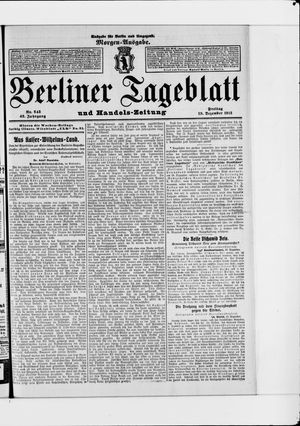 Berliner Tageblatt und Handels-Zeitung vom 19.12.1913