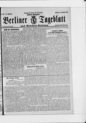 Berliner Tageblatt und Handels-Zeitung vom 19.12.1913