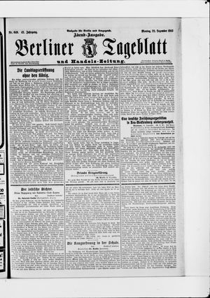 Berliner Tageblatt und Handels-Zeitung vom 22.12.1913