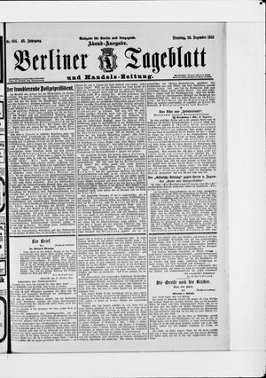 Berliner Tageblatt und Handels-Zeitung vom 23.12.1913