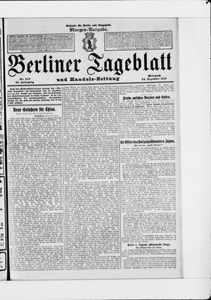 Berliner Tageblatt und Handels-Zeitung vom 24.12.1913