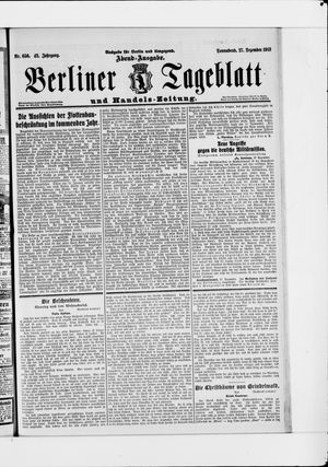 Berliner Tageblatt und Handels-Zeitung vom 27.12.1913