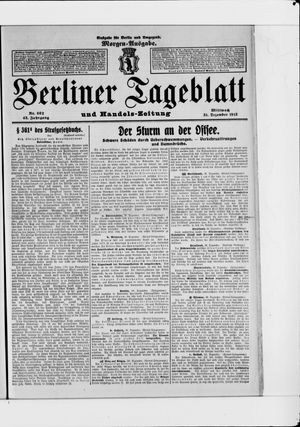 Berliner Tageblatt und Handels-Zeitung vom 31.12.1913