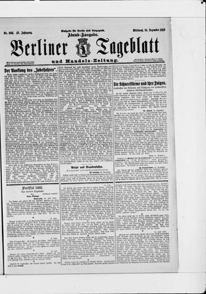 Berliner Tageblatt und Handels-Zeitung vom 31.12.1913