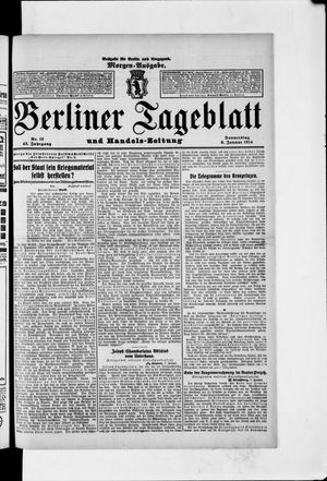 Berliner Tageblatt und Handels-Zeitung vom 08.01.1914