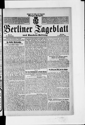 Berliner Tageblatt und Handels-Zeitung on Jan 9, 1914
