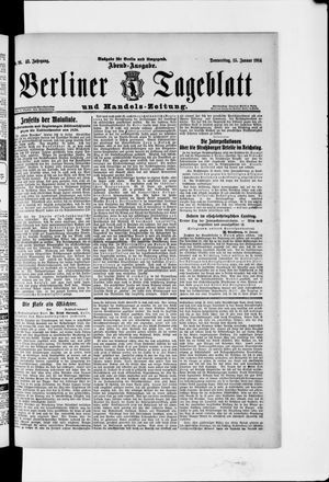 Berliner Tageblatt und Handels-Zeitung vom 15.01.1914