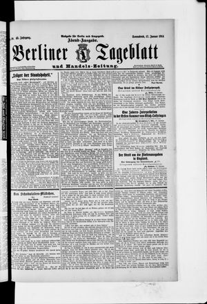Berliner Tageblatt und Handels-Zeitung vom 17.01.1914