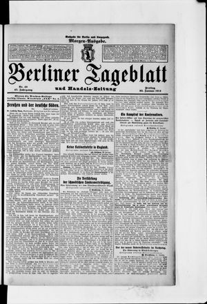 Berliner Tageblatt und Handels-Zeitung vom 23.01.1914
