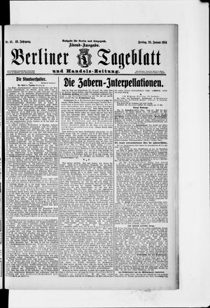 Berliner Tageblatt und Handels-Zeitung vom 23.01.1914