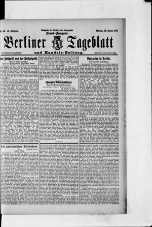 Berliner Tageblatt und Handels-Zeitung on Jan 26, 1914