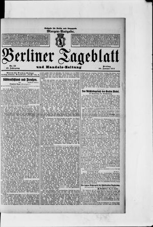 Berliner Tageblatt und Handels-Zeitung on Jan 30, 1914