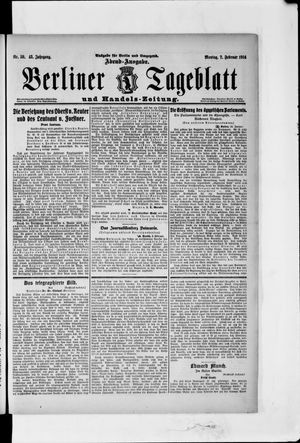 Berliner Tageblatt und Handels-Zeitung vom 02.02.1914