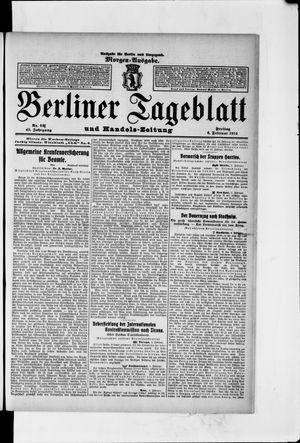 Berliner Tageblatt und Handels-Zeitung vom 06.02.1914