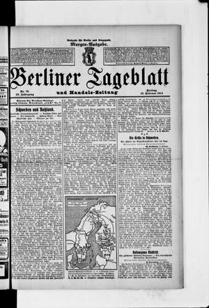 Berliner Tageblatt und Handels-Zeitung on Feb 13, 1914