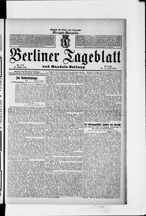 Berliner Tageblatt und Handels-Zeitung on Feb 27, 1914