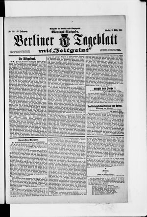 Berliner Tageblatt und Handels-Zeitung vom 02.03.1914