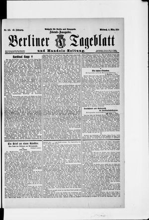 Berliner Tageblatt und Handels-Zeitung vom 04.03.1914
