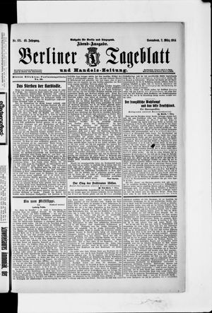Berliner Tageblatt und Handels-Zeitung vom 07.03.1914