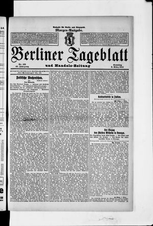 Berliner Tageblatt und Handels-Zeitung vom 08.03.1914