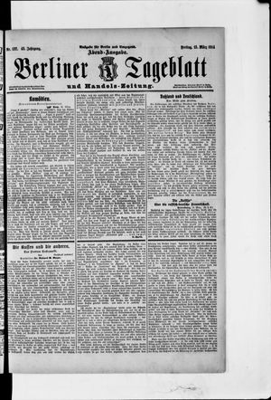 Berliner Tageblatt und Handels-Zeitung vom 13.03.1914