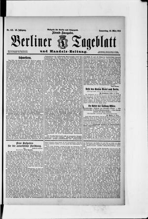 Berliner Tageblatt und Handels-Zeitung vom 19.03.1914