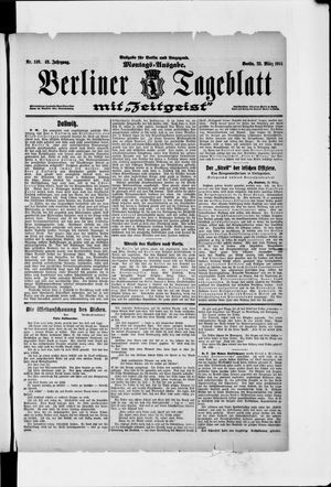 Berliner Tageblatt und Handels-Zeitung vom 23.03.1914