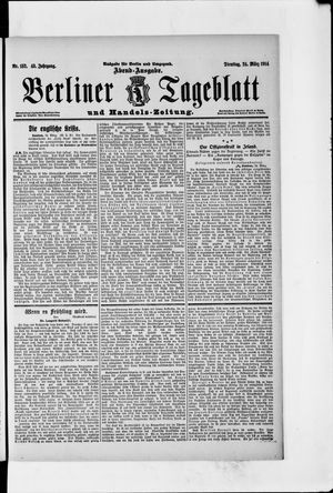 Berliner Tageblatt und Handels-Zeitung vom 24.03.1914