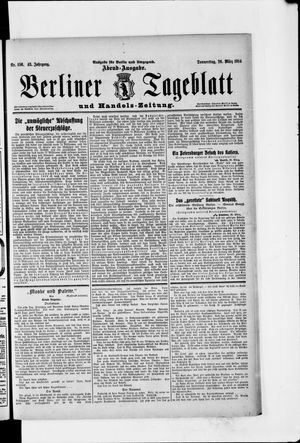 Berliner Tageblatt und Handels-Zeitung vom 26.03.1914