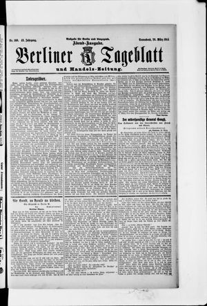 Berliner Tageblatt und Handels-Zeitung vom 28.03.1914