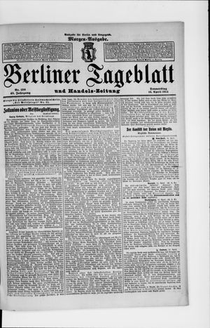 Berliner Tageblatt und Handels-Zeitung vom 16.04.1914