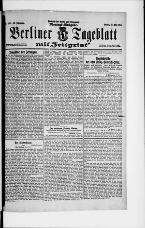 Berliner Tageblatt und Handels-Zeitung vom 18.05.1914