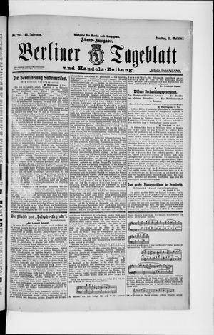 Berliner Tageblatt und Handels-Zeitung vom 19.05.1914